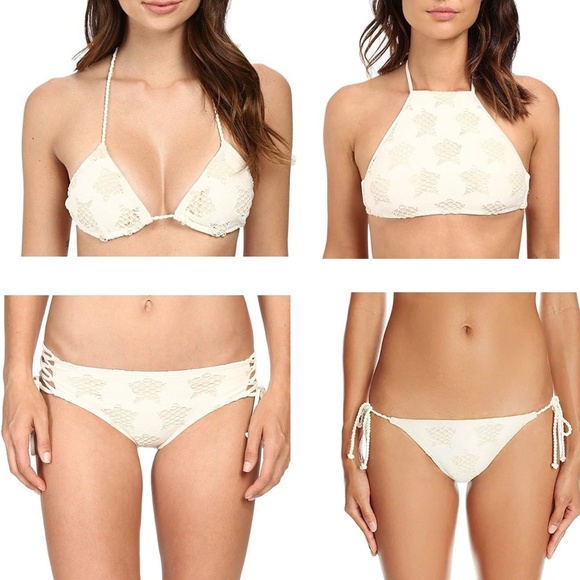 Billabong "Beach Pride" bikini set: two tops (size M) & two bottoms (size L & S) - Picture 1 of 15